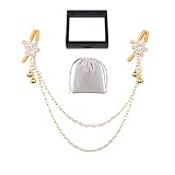 Bells Nipple Clamps Chain Breast Chest Clamps Nipple Rings Noose Non Piercing Bra Body Chain for Women Rhinestone Flowers