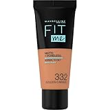 Einfache Anwendung Maybelline Fit me! MATTE&PORELESS Make-up Nr. 332 Golden Caramel, flüssiges Make-up, passt sich dem Hautton an, feuchtigkeitsspendend, mattierend, leichte bis mittlere Deckkraft, 30 ml