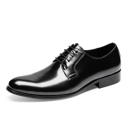 Mens Dress Shoes Fashion Pointed-Toe Lace Up Wedding Shoes Classic Business Work Formal Oxfords Shoes for Men