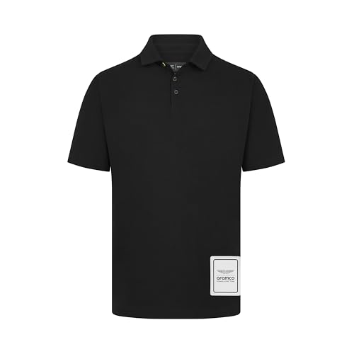 Aston Martin F1 Polo Logo pour Hommes - Noir - Taille: XL