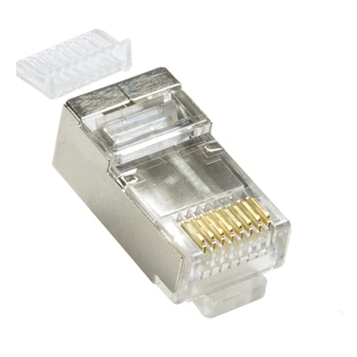 Faconet Set van 20 RJ45 krimpstekkers CAT 6 STP met inrijhulp en