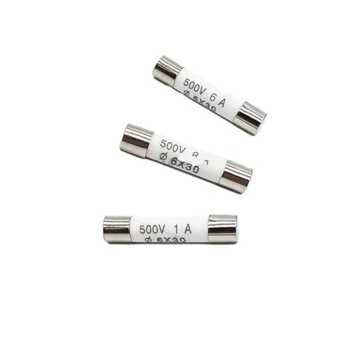 Fusibles cerámicos RO58 6x30mm 0.5A de 500V en un paquete de 10 piezas