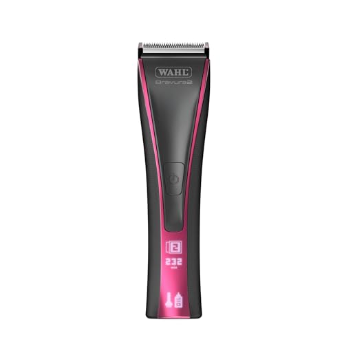 Wahl Pro Animal Bravura2 - Cordless Professional Pet Clipper for Dogs, Cats & Horses - Multi-Speed - Durable & Easy to Carry - USB Charging - Travel-Friendly - Comfortable Grip - Brilliant Rose