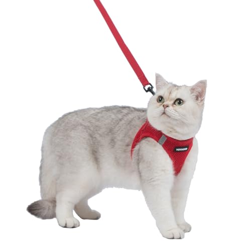 Image of Voyager Step-in Pet Harness - All Weather Mesh, Adjustable Step in Harness for Cats and Dogs by Best Pet Supplies - 307S Red, XXXS