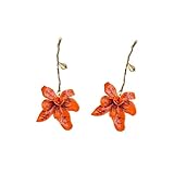 Pendientes Colgantes De Flores Elegantes Para Fiestas Joyería Para Las Orejas Textura De Aleación Accesorio De Adecuado Para Mujeres Adolescentes Presentes Accesorios Elegantes Para Las