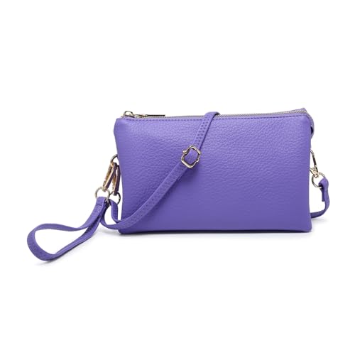 Image of JEN & CO. Riley Crossbody Bags for Women Vegan Leather Wristlet Clutch Wallet Purses Handbags with 2 Straps