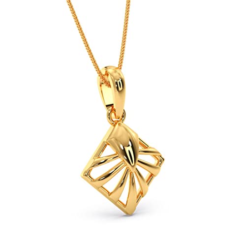 Image of CANDERE - A KALYAN JEWELLERS COMPANY BIS Hallmark 18k Lightweight Yellow Gold Pendant for Women