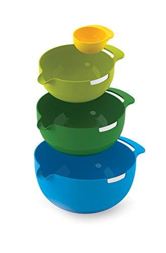 Conjunto de tigela de mistura compacta de ninho da Joseph Joseph 40015, separador de ovos, para serv