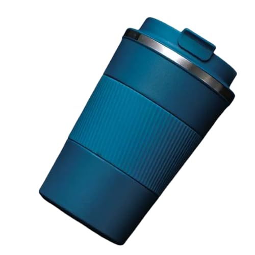 タンブラー サーモス 蓋付き ステンレス コーヒーカップ マグカップ 二重構造 真空断熱 持ち運び 直飲み 男性 女性 学生 プレゼントに (青,510ML)