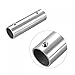 uxcell Rail Pipe Fitting 2-Way 100mm Length 202 Stainless Steel Straight Connector Brushed for 25mm/1