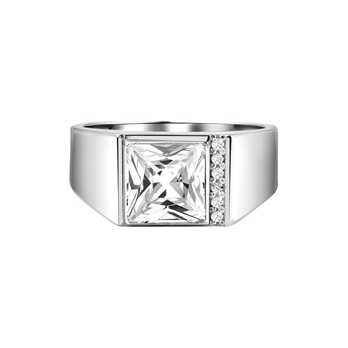 Bague pour homme en zircone cubique pinky finie les bagues ternes