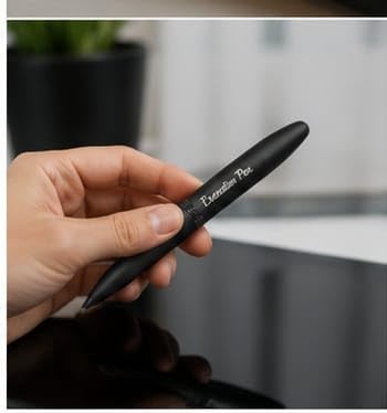 Image of Executive Pen, Black, Magnetic Cap Ball Pen, Smooth Writing, Premium Office and School Use, with Gift Box