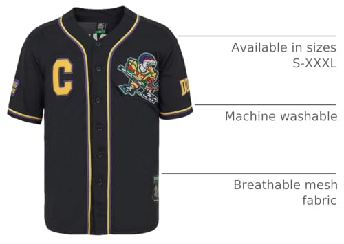 D-5 Men Mighty Ducks Baseball Jersey #96 Conway #99 Banks miniatura 4