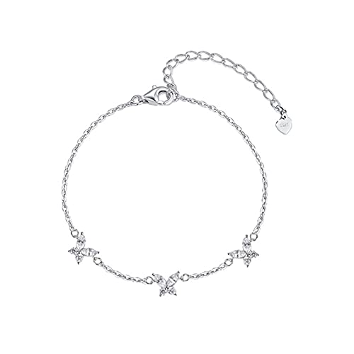ZXF Armbänder, 925 Silber Armband Schmuck Neue Einfache Wilde Funkelnden Schmetterling Armband Für Student Frauen Geburtstag Geschenke Cover