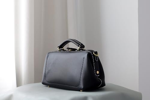 Leather Doctors Bag- Doctor Style Bag, Leather Purse, Off Shoulder Bag, Monogram Leather Bag, Every Day Carry4