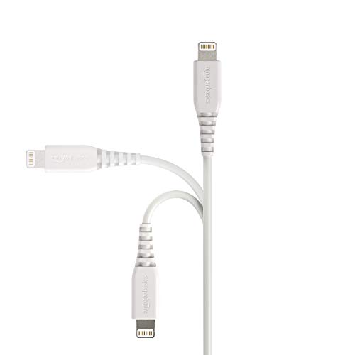 Image of Amazon Basics MFi-Certified USB-A to Lightning Cable for Apple iPhone and iPad - 3 Feet (0.9 Meters), White
