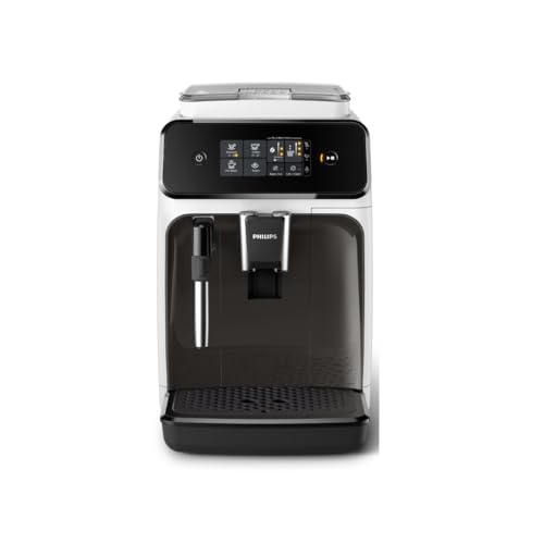 Machine expresso broyeur automatique - PHILIPS - EP1223/00 - Mousseur a Lait Classique - Broyeur Céramique - Blanc et Noir