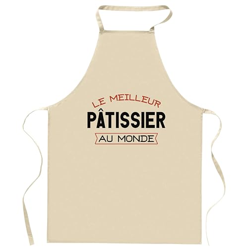 Tablier Le meilleur Pâtissier | Apron | Idée Tablier Personnalisable Cadeau Anniversaire Cuisine Jardinage Fête Original Famille Travail Départ Collègue Retraite