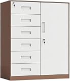 ZorTery 縦型ファイルキャビネット 大型 書類収納ボックス 大容量 デスク下 収納 おしゃれ 多機能 ロッカー 冷間圧延鋼製 鍵付き オフィスキャビネット 頑丈 耐久性 材料 業務用 オフィス家具 会社 書庫 事務所 オフィス ...