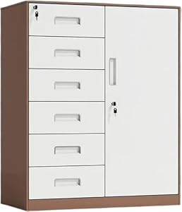 ZorTery 縦型ファイルキャビネット 大型 書類収納ボックス 大容量 デスク下 収納 おしゃれ 多機能 ロッカー 冷間圧延鋼製 鍵付き オフィスキャビネット 頑丈 耐久性 材料 業務用 オフィス家具 会社 書庫 事務所 オフィス ...