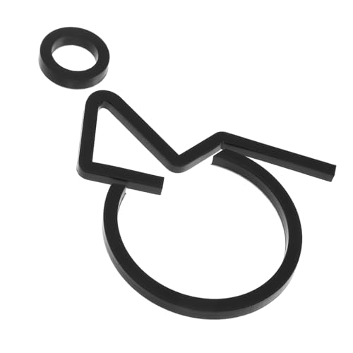 FELTECHELECTR Letrero De Baño Para Discapacitados De Acrílico Señal De Acceso Para Instalación Fácil Para Puertas De Aseos y