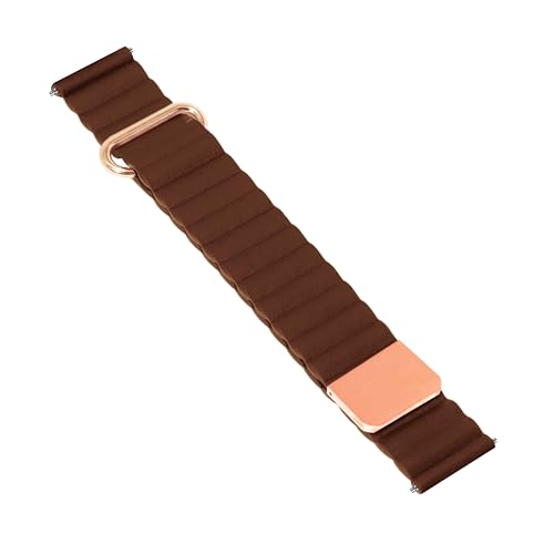 Image of ACM Watch Strap 20mm compatible with Compaq Q Watch Smartwatch | Magnetic Leather Luxury Belt Band