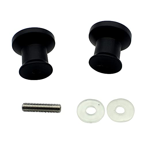 KEABATH 1 x Türgriff für Duschkabinen, rund, Glas, schwarz, Zinklegierung, für Duschkabinen, Duschabtrennungen, Ersatzteile