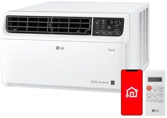 LG 12,000 BTU Window AC, Dual Inverter, WiFi & Remote, Voice Control,White