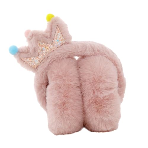 KESYOO S Winter Cartoon Crown Earmuff Lightweight Ear Warmers for Outdoor Cold Weather Thick Protective Cover for Boys Random Color