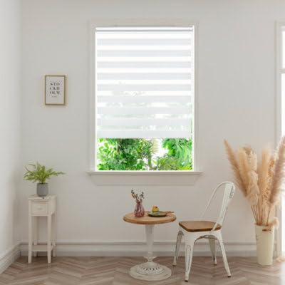 Store Enrouleur Jour/Nuit GoodHome Elin 2 Blanc cassé 120 x 180 cm
