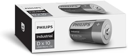 PHILIPS LR20I10C/10 Endüstriyel D Pil – 10’lu Karton Kutu - Görsel 1