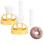 2 Pack Plastic Donut Cutters, Plastic Donut Maker Mold Fondant Cake Bread Desserts Bakery Mould DIY Doughnut Cutter with Pliers for Kitchen Baking Tool