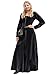 Produktbild Battle-Merchant Mittelalterkleid Cotehardie Isabell aus Samt lang, Damen, Baumwolle, bodenlang, Vintage, Wikinger, Kleid, Gothic, schwarz, Gr. M