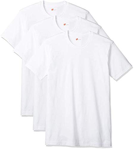 [ヘインズ] 赤ラベル 3P-パック クルーネックTシャツ レッドパック 白3枚組み S ホワイト3枚入りの商品画像（Amazon）