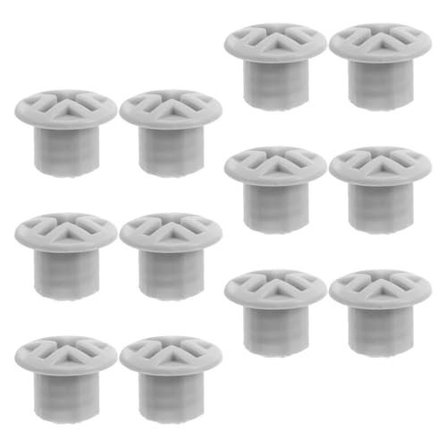 BESTOMZ Tapones para Tornillos de Fijación para Toboganes Infantiles, 12 Unidades, Tapa de Rosca Plástica Gris de 1,5 Cm, Accesorio Resistente y Adaptable para Juegos al Aire Libre