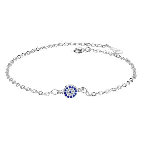 Bracelet breloques perles argent œil maléfique | Haute joaillerie dames
