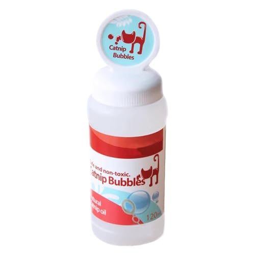 Frfik Catnip Soap Bubbles - 120ml Interactive Toy | Soap Material Scented Blower, Catnip Infused Liquid for Indoor Cats Kids Safe Long Lasting Playtime Living Room Home Fun Professional Pet Supply