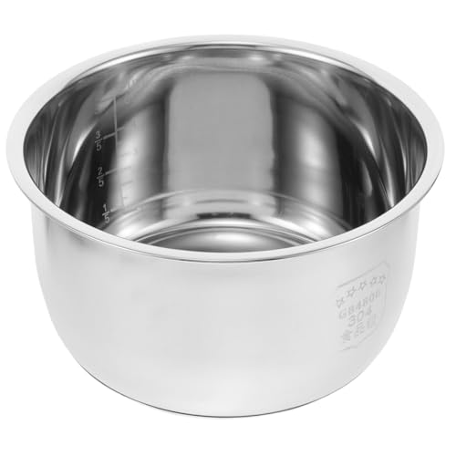 GRIRIW Stainless Steel Non Stick Inner Cooking Pot 3L for Rice Cooker Replacement Accessory for Electric Rice and Grain Cooker
