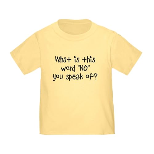 CafePress What is This Word NO Toddler T Shirt Toddler Graphic Tee, 100% Cotton Daffodil Yellow