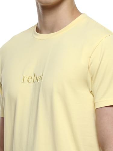 Image of hummel Fringe Men's Regular Fit Crew Neck Embroidered Casual T-Shirt