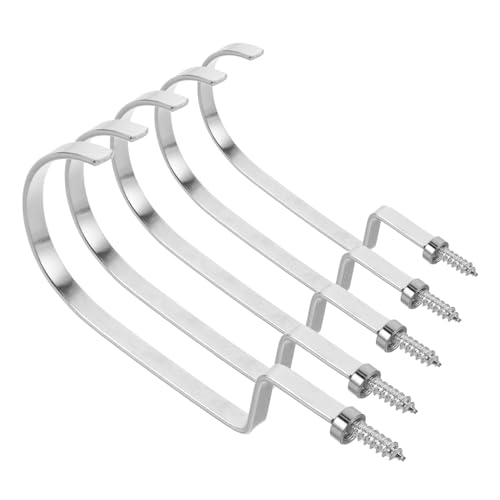 PRETYZOOM DIY Hanger Projects 5pcs Screw-in Metal Hooks Heavy Duty Hanger Storage Rack for Plant Clothing