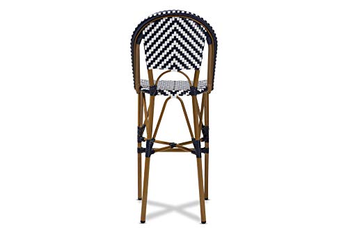 Baxton Studio Bar Stools, One Size, White/Blue #TOP3