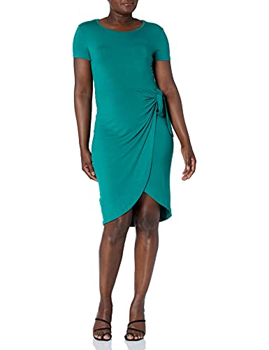Calvin Klein Women's Short Sleeve Sheath with Wrap Skirt