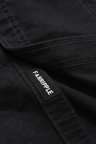 Image of FABRIPPLE Men's Cargo Jacket Shirt | 100% Cotton | 6 Pocket Utility Overshirt | Casual & Outdoor Wear | Breathable & Lightweight Fabric