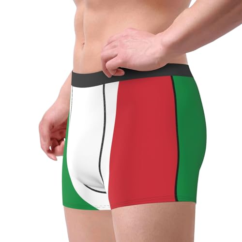 WURTON Italian flag Print Men's Boxer Briefs Trunks Underwear Athletic Underwear Moisture-Wicking Performance4