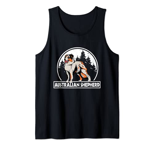 Great Australian Shepherd Dog Design Aussie Tank Top, Black