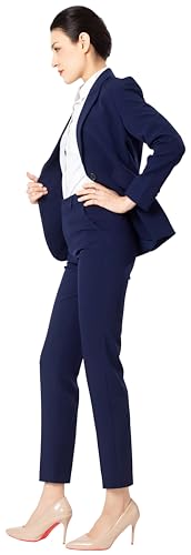 Ava Luke Hosenanzüge Für Damen Elegant Zweiteilig, Hosenanzug 2-teilig Anzüge Für Damen Navy Blau 48