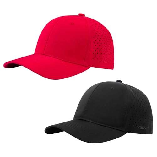 Image of UPF 50+ Performance Water Resistant Baseball Cap Lightweight Breathable Hat Golf Running Boat Hiking for Men Women