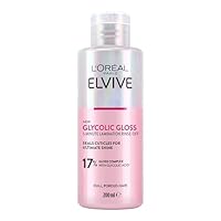 L'Oreal Paris Elvive Glycolic Gloss Lamination Rinse-Off Treatment, with Glycolic Acid, Salon Treatment at Home, Long-lasting Smooth & Shiny Hair, for Dull Hair, suitable for all Hair Types, 200ml