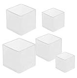 5Pcs/Set Cube Paperweight Silicone Mold for Polymer Clay Crafting, Soap Making, Resin Epoxy, Jewelry Making Assorted Size